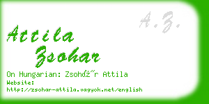 attila zsohar business card